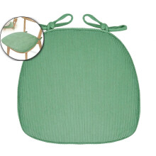 D-Shaped Chair Cushions, 1.1" Thick Dining Pads with Ties, 17"x16, Washable Cover
