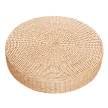 Coussin Tatami 2026, rond, respirant, en paille tressée à la main, confortable