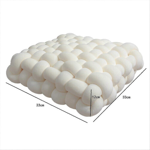 Cushion Woven Square Backrest Plush Pillow for Sofa 1