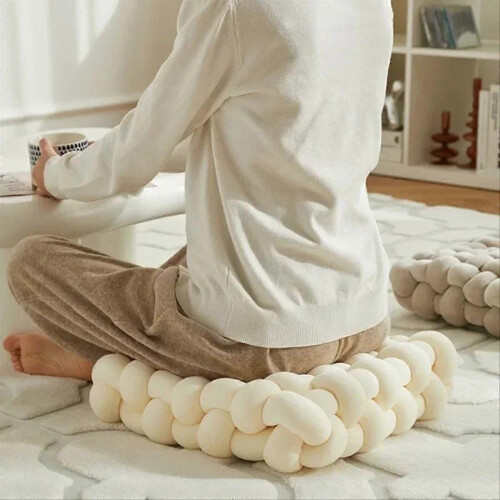 Cushion Woven Square Backrest Plush Pillow for Sofa 2