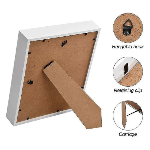 Shadow Box A4 5cm Deep White Photo Frame for Tabletop & Wall 3D Display 2
