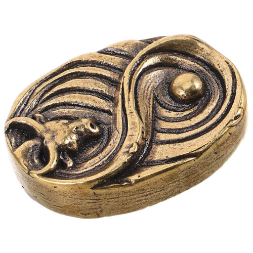 Solid Brass Bull Head Cabinet Handle, Vintage Drawer Pull with Screws for Wardrobe Bathroom 1