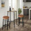 2pcs Brown Waterproof Bar Stool Cushion Covers, Fit 28-33cm 3