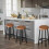 2pcs Brown Waterproof Bar Stool Cushion Covers, Fit 28-33cm 4