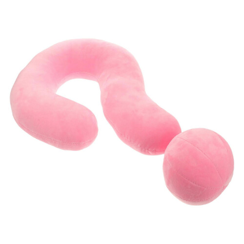 Pink Question Mark Plush Pillow, 1Pcs, Soft Comfort for Car & Gift 2