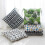 Set di 2 cuscini rotondi da giardino, 40x40 cm, a scacchiera gialla 3