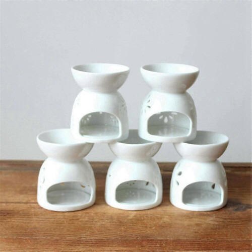 Ceramic Hollow-Out Aromatherapy Stove Candlestick Handmade Style 2 1