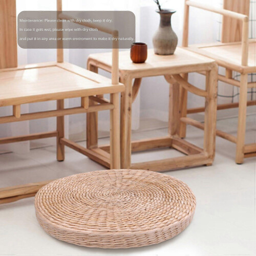 40cm Handwoven Round Straw Seat Cushion Mat 1