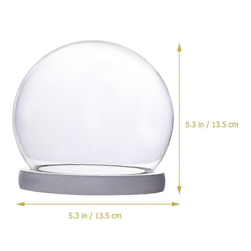 Glass Display Cover Dust-Proof 12x12x12cm Protective Case for Desk Decor, 1Pc 1