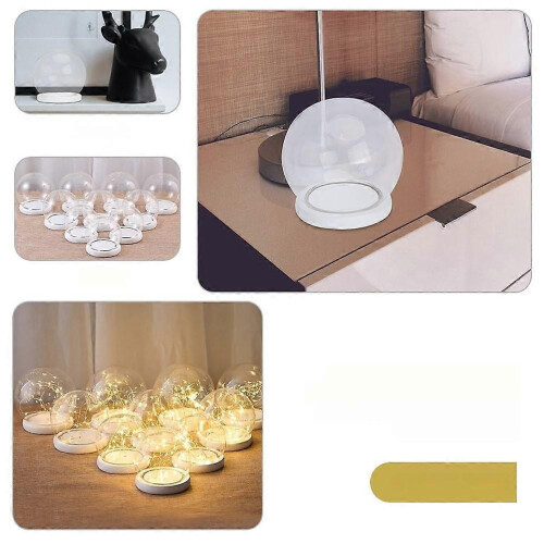 Glass Display Cover Dust-Proof 12x12x12cm Protective Case for Desk Decor, 1Pc 2