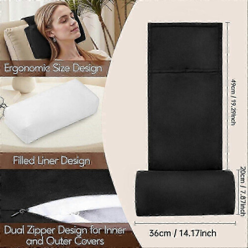 Adjustable Velvet Recliner Neck Pillow, Non-Slip Headrest Support Cushion 2