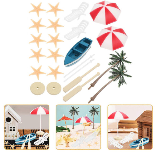 Beach Decor Miniature Toys Assorted 17Pcs 2