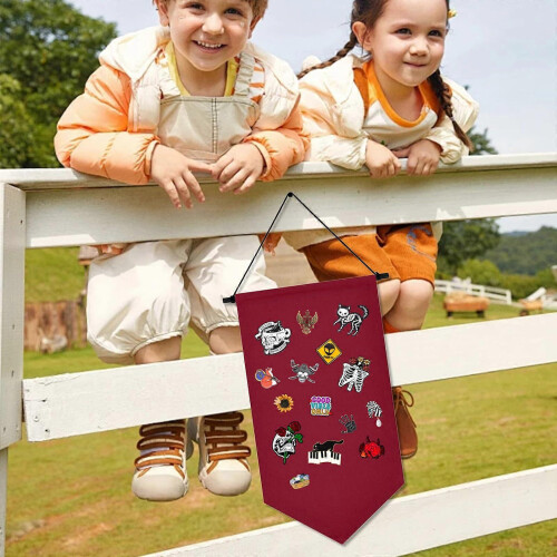 Badge Display Banner with Clear Visibility and Durable Fabric Panel for Wall Hanging Medals 1