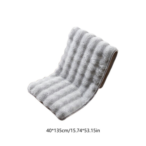 Winter Plush Non-Slip Thickened Chair Cushion with Backrest, Gray 2