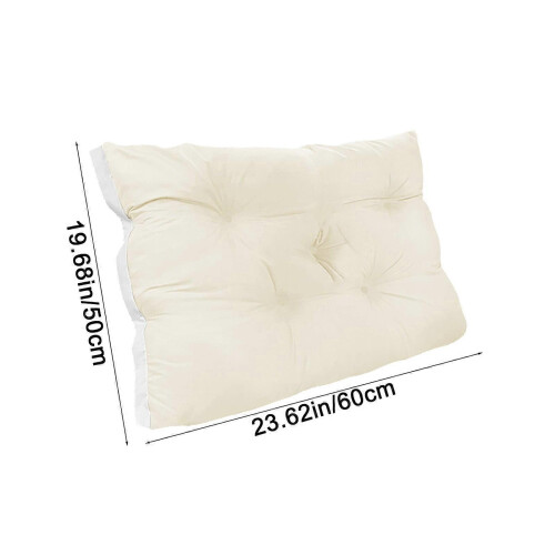 Large Rectangular Reading Pillow with Backrest, 60x50cm (24x20"), for Sitting Up in Bed 1
