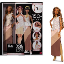 Barbie Basics You Create Neutral Kit 001 with Customizable Fashion Doll, Universal-fit Clothing & Accessories, Posable Body & Swappable Doll Head