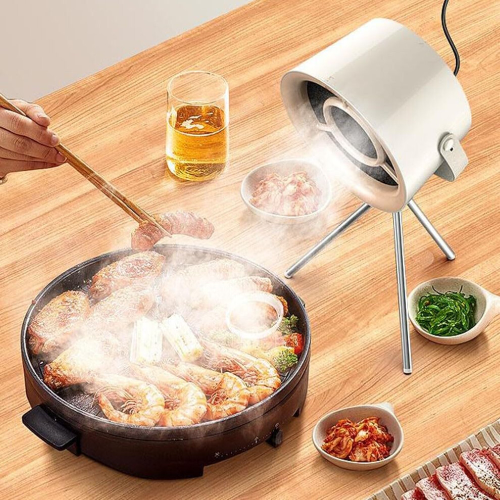 Easybymall Desktop Cooker Hood Mini Household Portable Extractor Hood, 3-Speed Ra