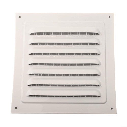 Metal Vent Cover Square, Aluminium Louver Grille with Mesh Screen, Sof 1