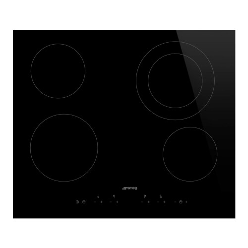 Smeg SMEG; Glass ceramic hob (SE364ETD), Black