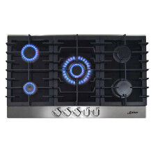 Kaiser Avantgarde Pro Gas Hob | 86cm 5 Burner Black & Silver Cooktop