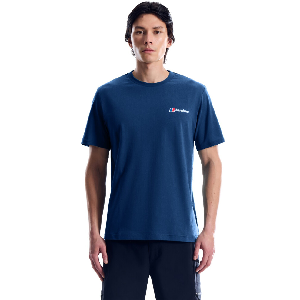 Berghaus Class Logo T Shirt Northern Storm Blue Cotton Tee Top - Image 2