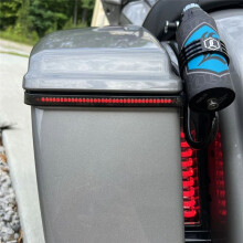Motorfiets Tracer Achter Zadeltas LED Knipperlichten Run Turn Remlichten voor CVO Street Glide Road Glide ST Zwart