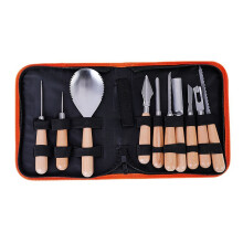 (10-piece tool set) Wood Carving Tools Set Beech Handle Pumpkin Carving Knives for Fruit Clay & Christmas DIY Hand Engraving Crafts