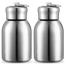 2 Pcs 10oz Stainless Steel Water Bottle Slim Insulated Thermal Water Bottle Small Vacuum Hot Cold Water Bottle Bulk