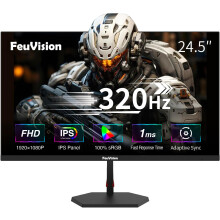 Moniteur Gaming 24,5 pouces 320Hz FHD IPS Sans bordures Image fluide Noir — ecran pc gamer, ecran 1ms, affichage esports
