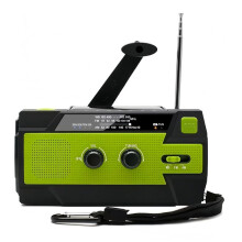 Noodweerradio, op Zonne- Oplaadbaar, 3 LED-Zaklampen, LED-Inductieleeslamp, SOS-Alarm, Oplaadbaar voor Ons