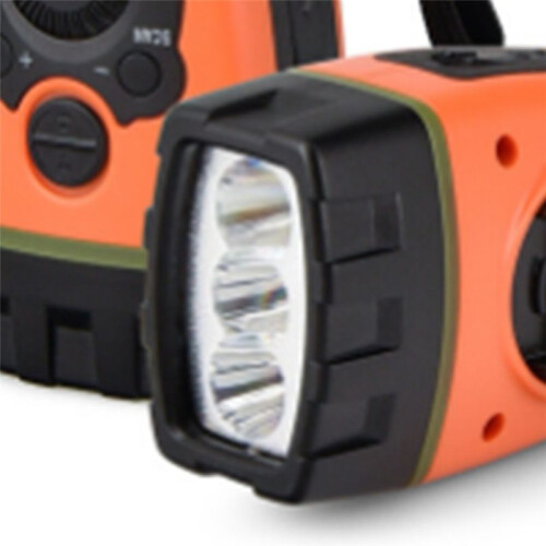 3 in 1 Emergency Flashlight Hand Crank Powered FM Radio LED Flashlight for Cellphone 1