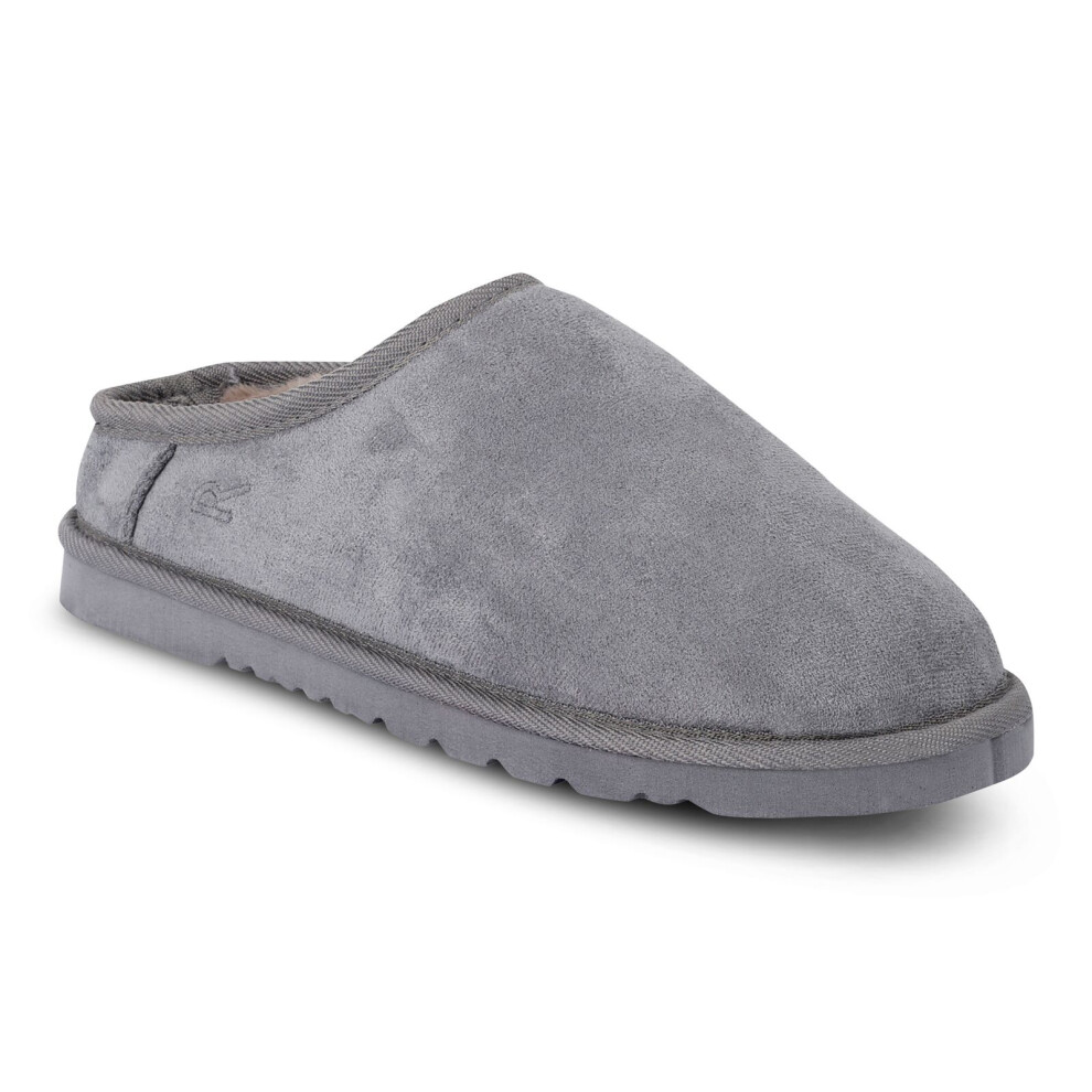 Regatta (8 Uk, Dark Steel) Womens Solace Faux Fur Lined Slipper Mule