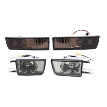 1 Juego/4 Luces Antiniebla del Parachoques Delantero del Coche + LáMpara de SeñAl de para MK3 1993-1998 Lente Ahumada Luz