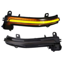 LED Dynamic Sequential Turn Signals Mirror Lights for F30 F32 F36 F22 1/2/3/4 Series Accessories ,Smoke Black