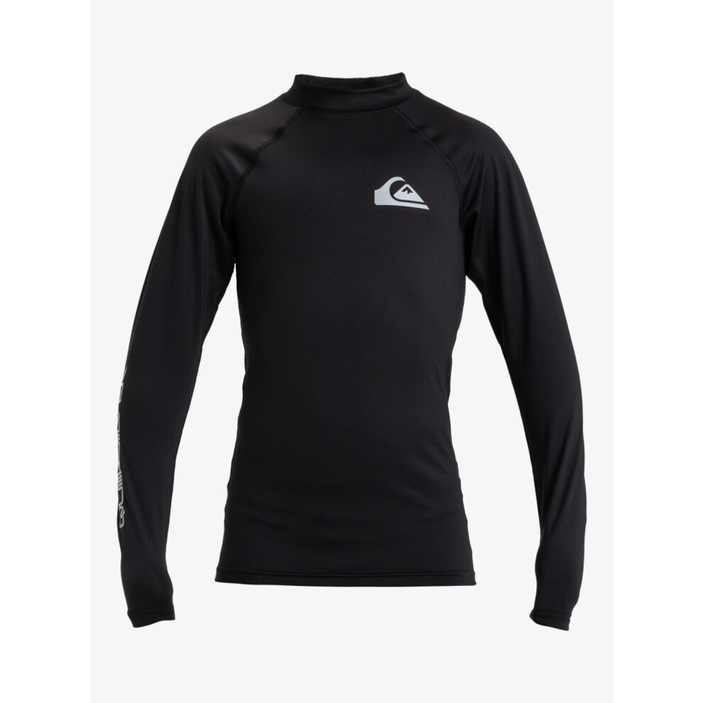 Quiksilver (10 Yrs, Black) Kids Everyday Long Sleeve Upf 50 Swimming Surfing Rash Vest Top