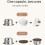 Cápsulas de Café Expresso Reutilizáveis para  Vertuo /Next/ com Compactador de Pó, Colher e Escova, 230ml 7