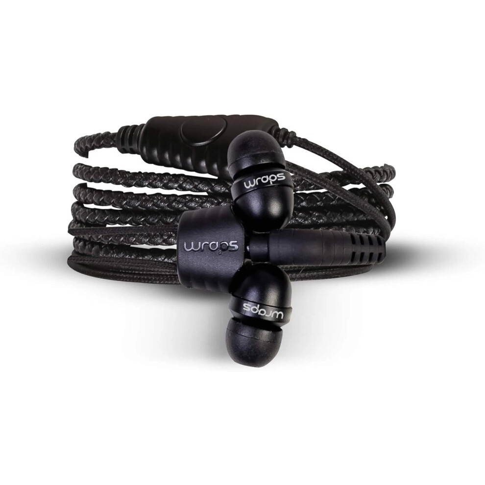 Wraps Wristband Headphones - Talk - In-Ear Coal 5060382793278