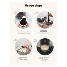 Reusable Espresso Pods for Vertuo /Next/ Refillable Coffee Capsule with Powder Tamper Spoon Brush 230ml
