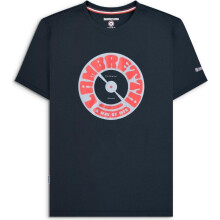(L, Navy) Lambretta Mens Vinyl Graphic Short Sleeve T-Shirt