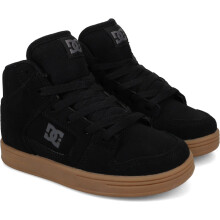 (1 UK, Black/Black/Gum) DC Shoes Kids Manteca 4 Hi Skateboarding Trainers High Top Skate Shoes