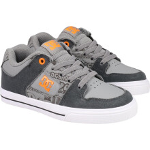 (12.5 K, Dark Grey/Grey/Orange) DC Shoes Kids Pure Elastic Lace Trainers