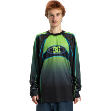 (M, Lime Green) DC Shoes Mens Sylem Moto Jersey Long Sleeve T-Shirt
