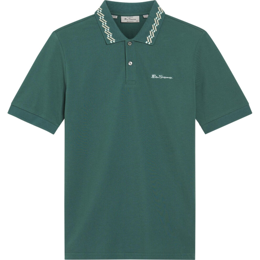 Ben Sherman (2Xl, Teal) Mens Collar Interest Big & Tall Short Sleeve Polo Shirt