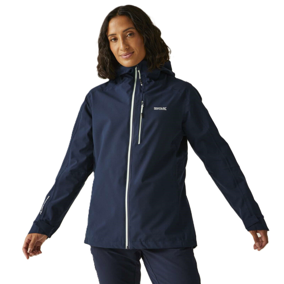 Regatta Women's Mid Navy Birchdale Waterproof Hooded Shell Jacket In | Size: 10 - Image 2