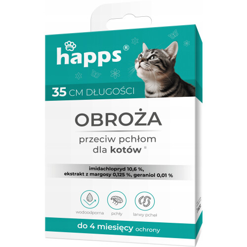 Bros Happs Obroża Przeciw Pchłom Dla Kotów