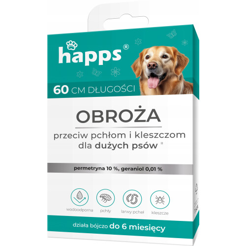 Bros Happs Obroża Przeciw Pchłom Dla Dużych Psów