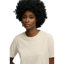 (10, Peyote Beige) Superdry Womens Luxe Casual Relaxed Short Sleeve T-Shirt