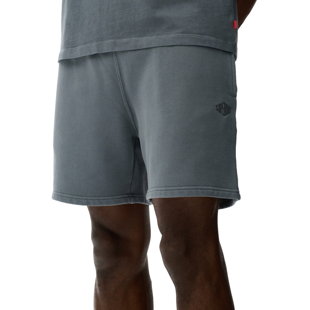 Superdry (Xl, Stormy Weather Blue) Mens Micro Logo Sweat Shorts