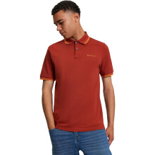 (3XL, Burnt Orange) Ben Sherman Mens Signature Pique Big & Tall Short Sleeve Polo Shirt