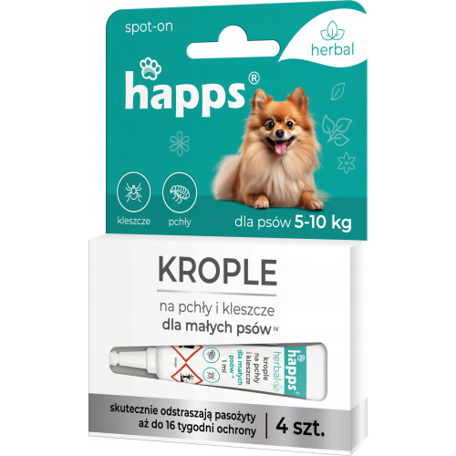 Bros Happs Krople Na Pchły Dla Małych Psów